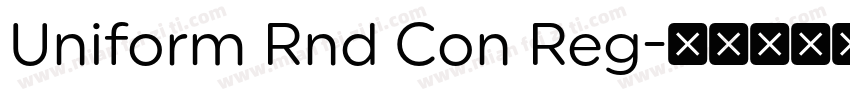 Uniform Rnd Con Reg字体转换